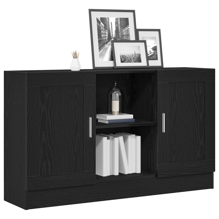 Sideboard Sort eg 120 x 30,5 x 70 cm Konstrueret træ
