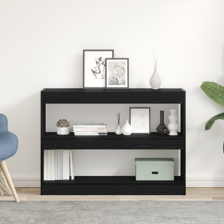 Bogreol Sort eg 100 x 30 x 72 cm Konstrueret træ