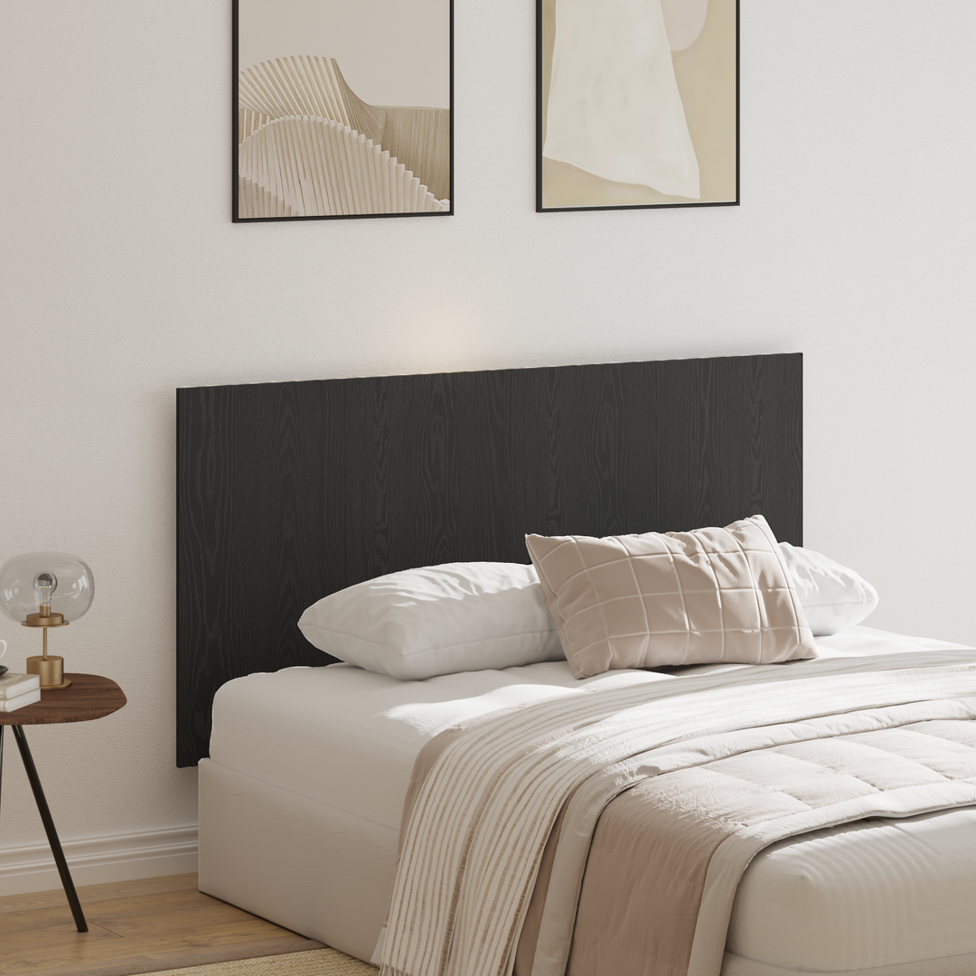Senge Hovedgærde Sort eg 160 x 1.5 x 80.5 cm Konstrueret træ