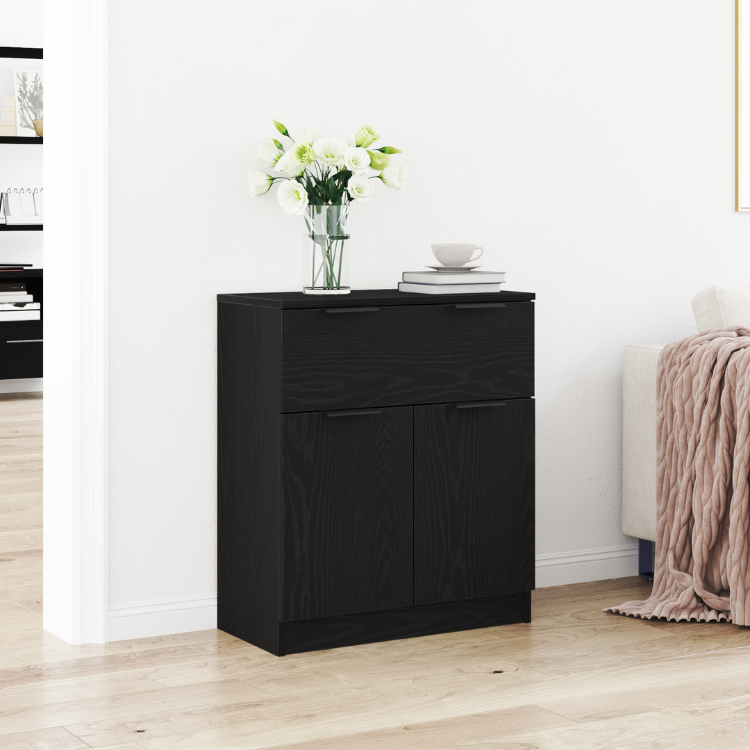 Sideboard Sort eg 60 x 30 x 70 cm Konstrueret træ
