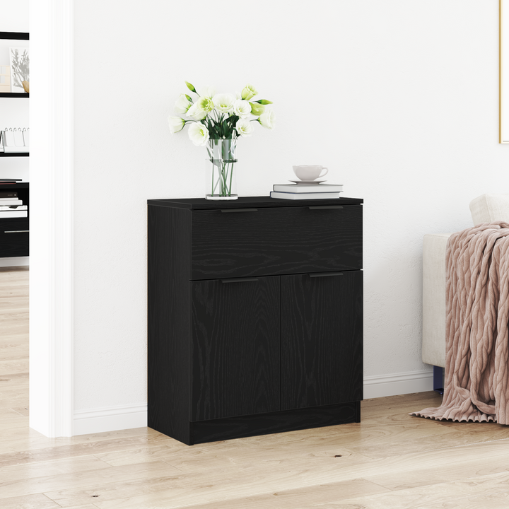 Sideboard Sort eg 60 x 30 x 70 cm Konstrueret træ