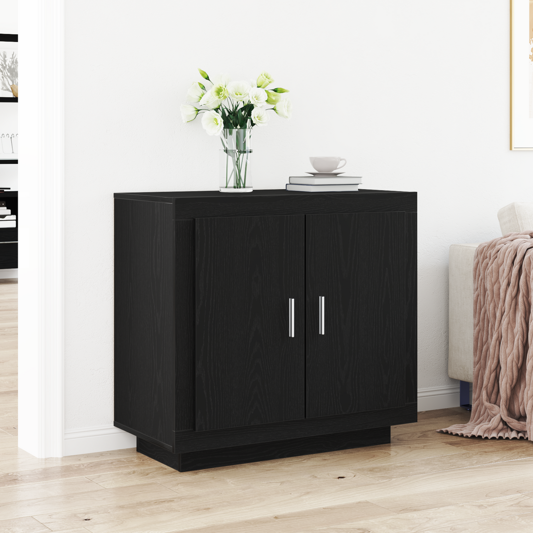 Sideboard Sort eg 80 x 40 x 75 cm Konstrueret træ