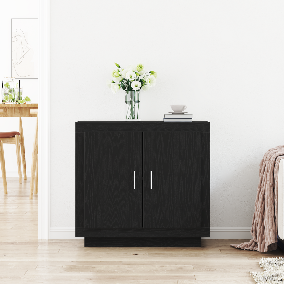 Sideboard Sort eg 80 x 40 x 75 cm Konstrueret træ
