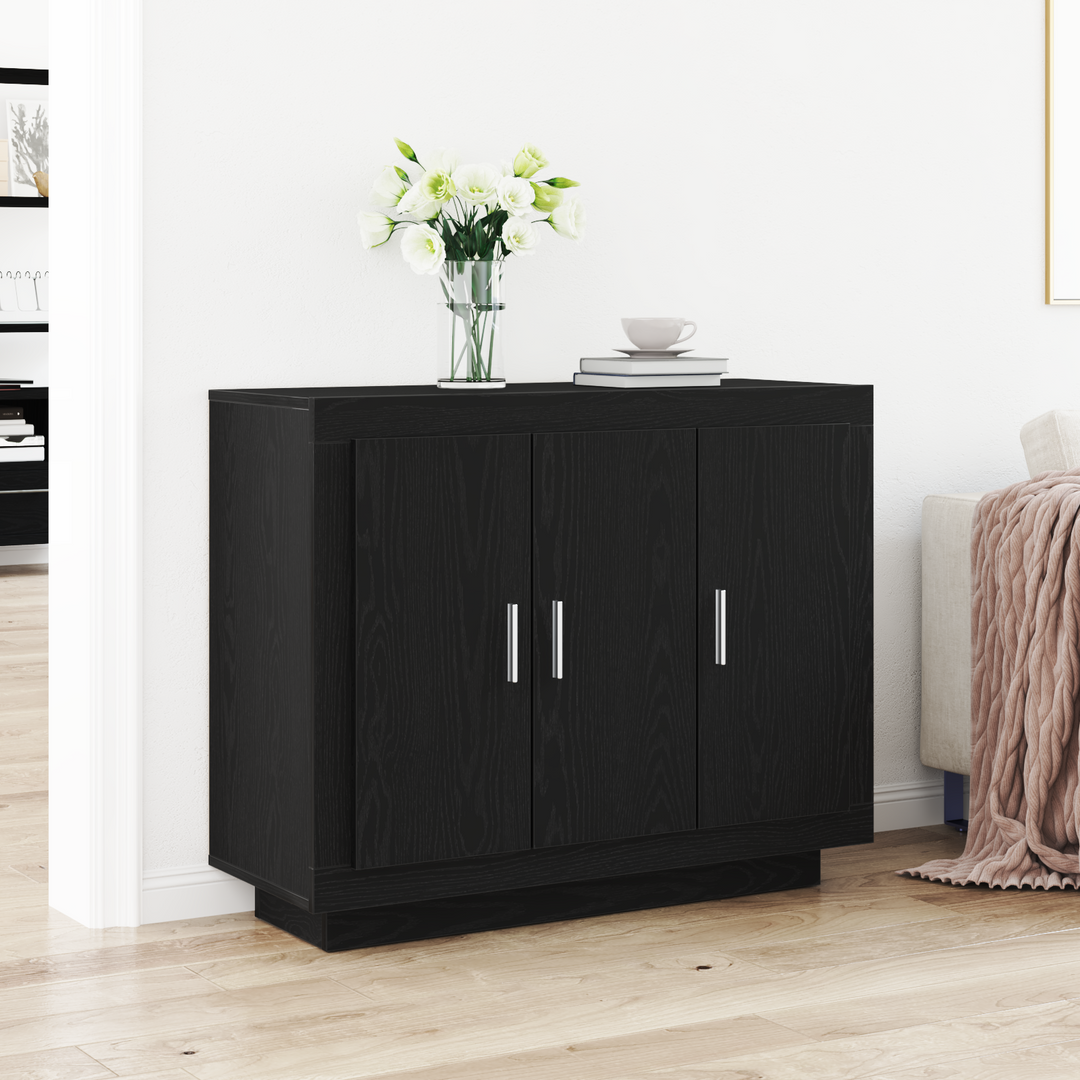 Sideboard Sort eg 92 x 35 x 75 cm Konstrueret træ