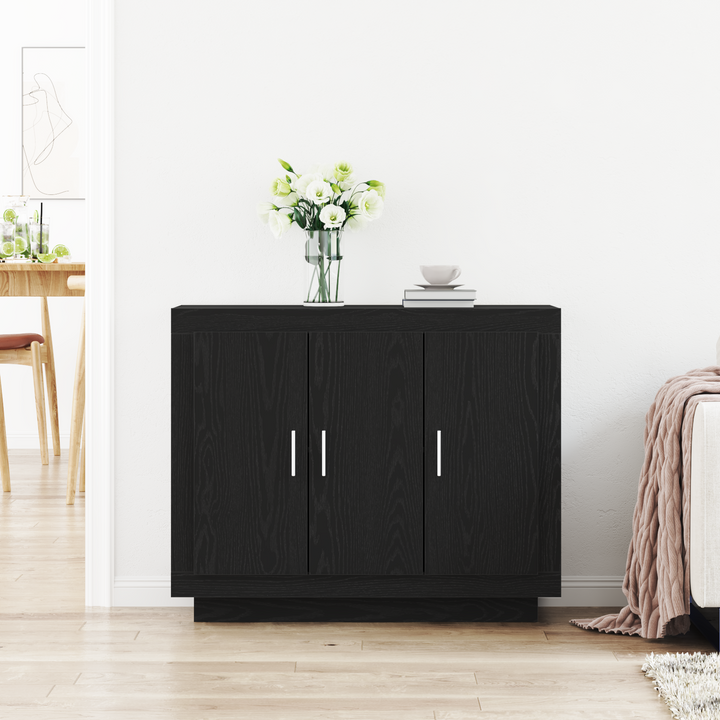 Sideboard Sort eg 92 x 35 x 75 cm Konstrueret træ