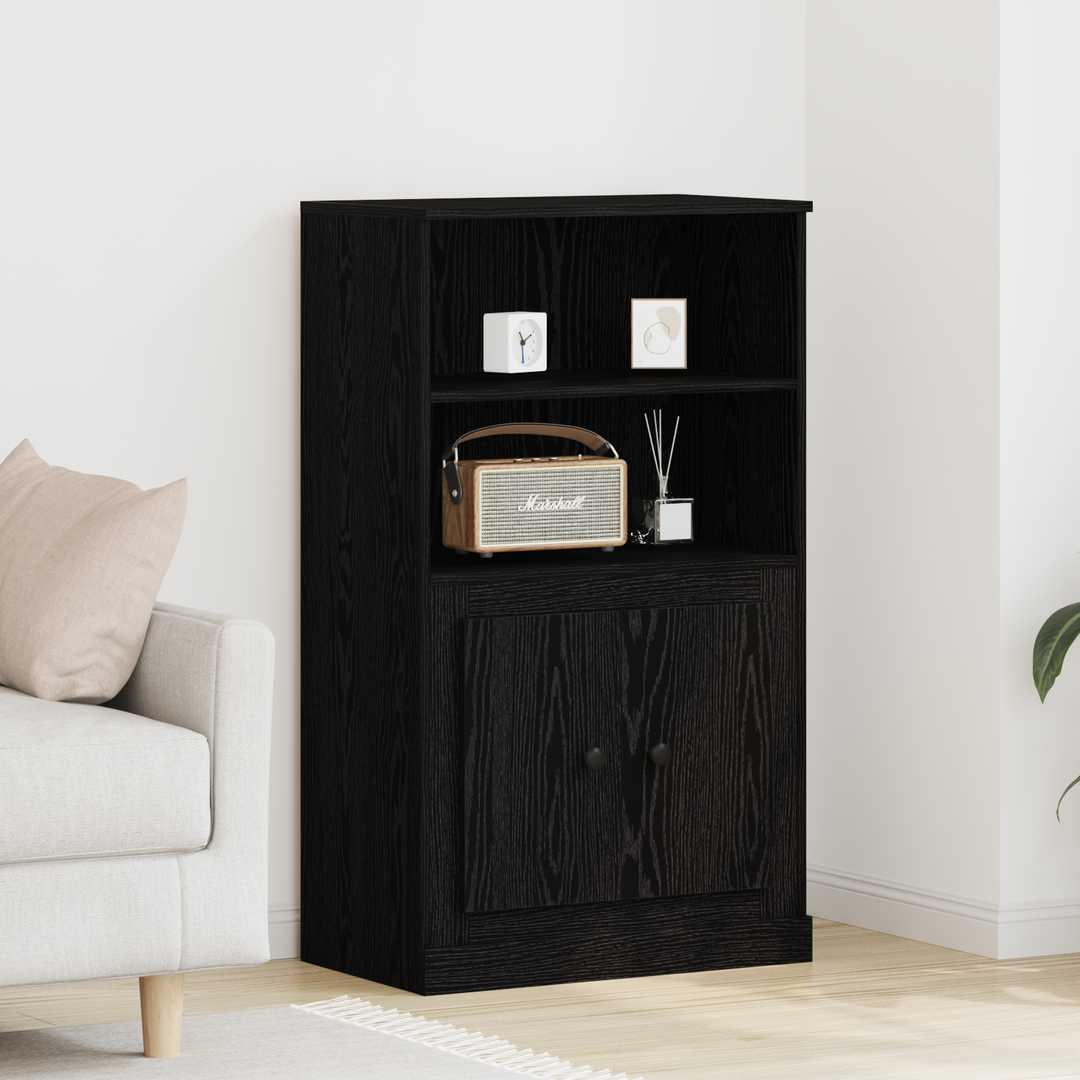 Højskab Sort eg 60 x 35.5 x 103.5 cm Konstrueret træ