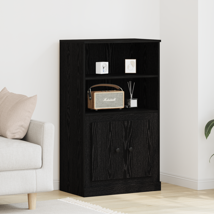Højskab Sort eg 60 x 35.5 x 103.5 cm Konstrueret træ