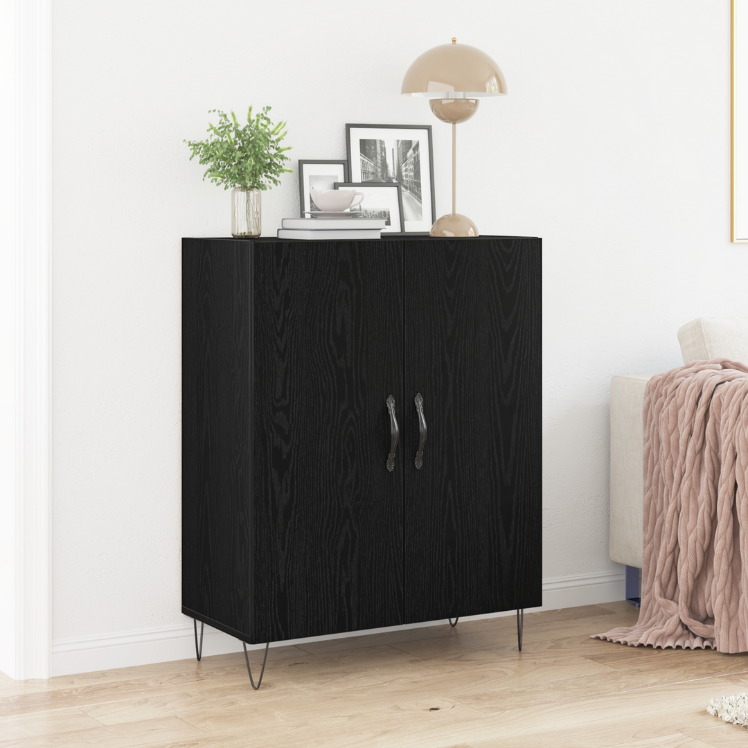 Sideboard Sort eg 69,5 x 34 x 90 cm Konstrueret træ