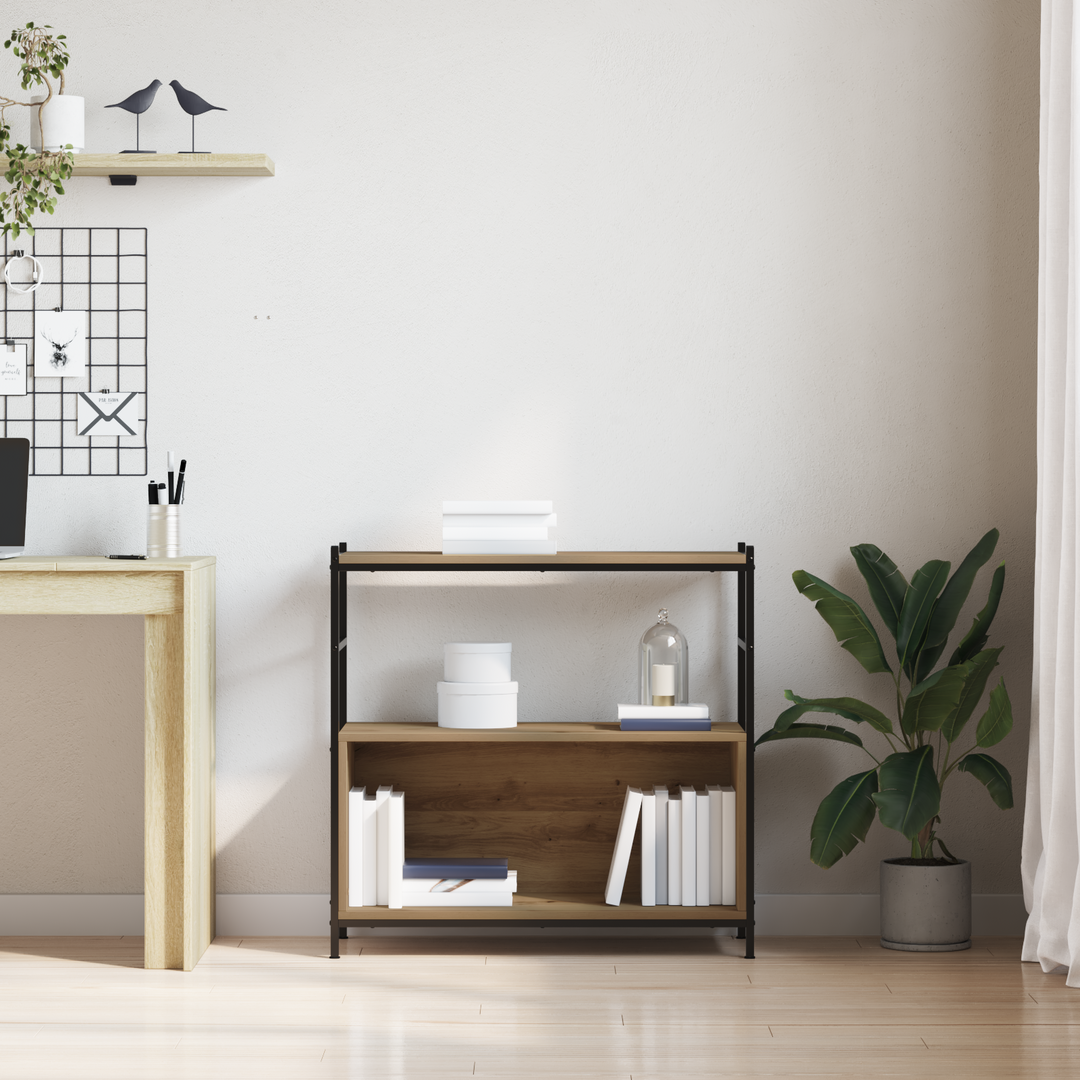 Bogreol Artisan Egetræ 80 x 30 x 78,5 cm Konstrueret træ