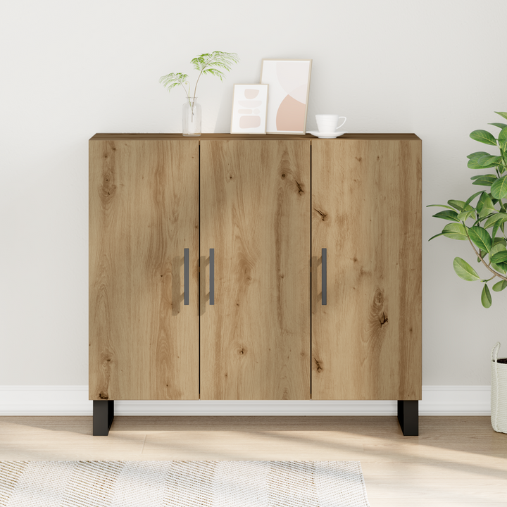 Sideboard Artisan Egetræ 90 x 34 x 80 cm Konstrueret træ