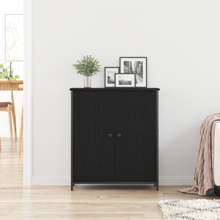 Sideboard Sort eg 70 x 30 x 80 cm Konstrueret træ