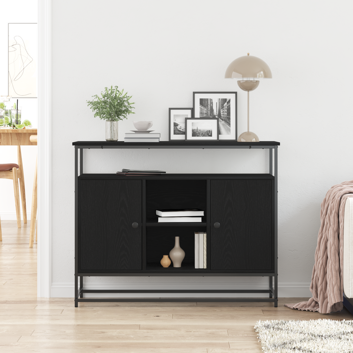 Sideboard Sort eg 100 x 35 x 80 cm Konstrueret træ