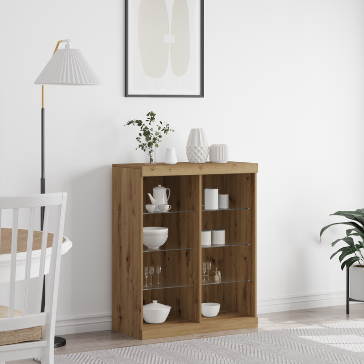 LED Sideboard Artisan-eg 81 x 37 x 100 cm Konstrueret træ