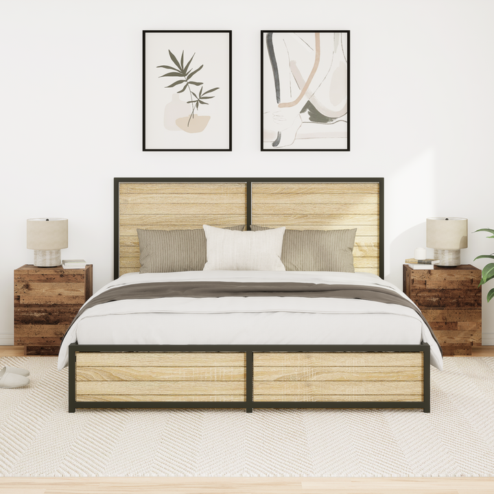 Natskab 2 pcs Gammelt træ 45 x 40 x 55 cm Konstrueret træ