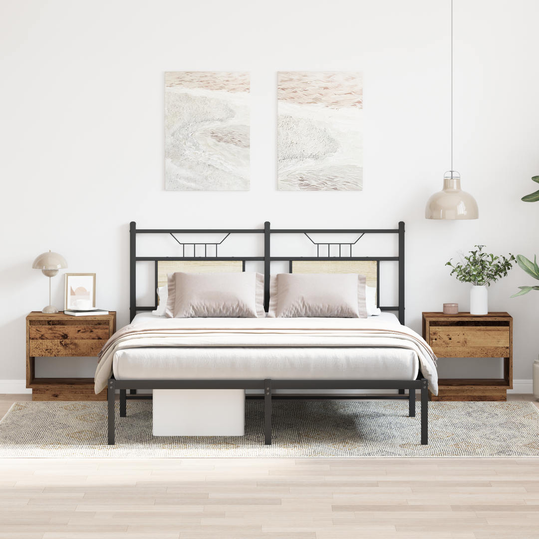 Natbord 2 pcs Gammelt træ 45 x 34 x 44 cm Konstrueret træ