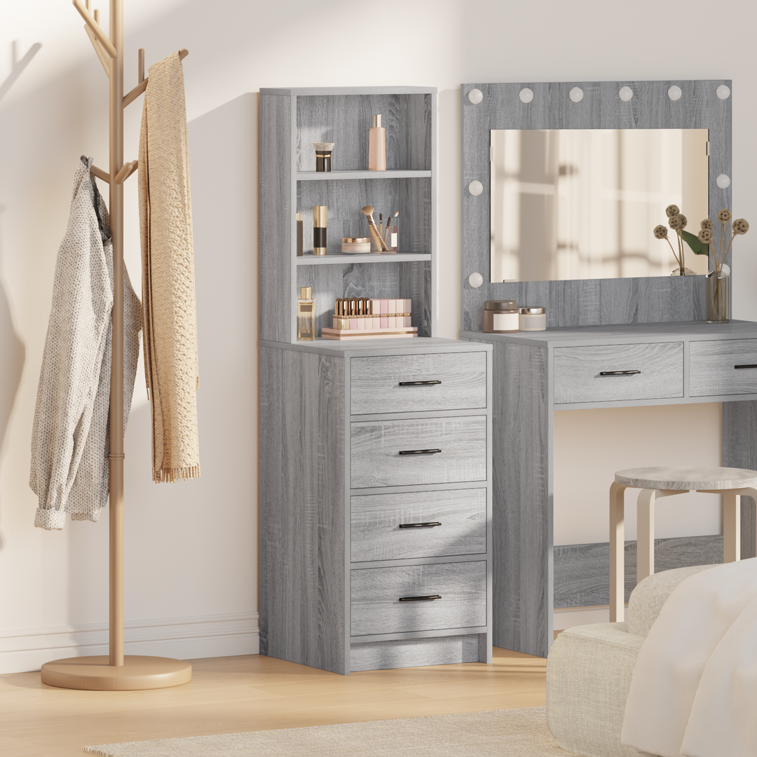 Highboard Grå sonoma-eg 40 x 41 x 135 cm Konstrueret træ