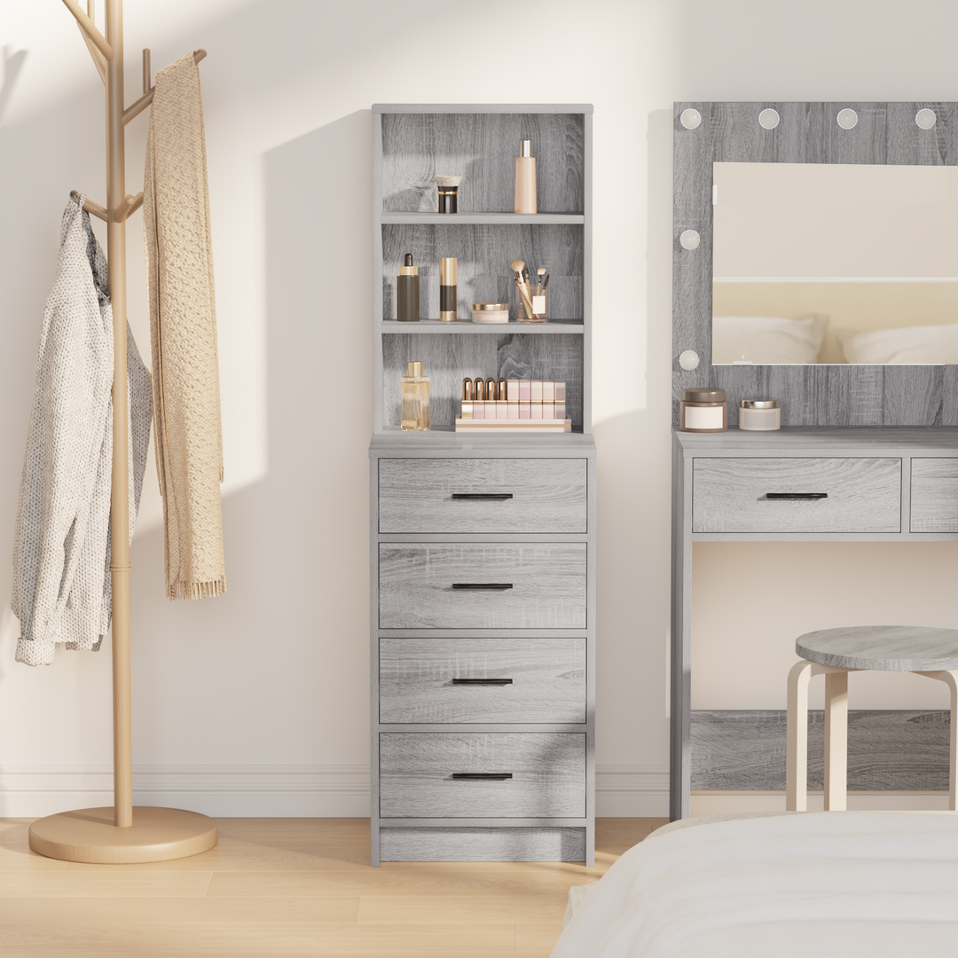 Highboard Grå sonoma-eg 40 x 41 x 135 cm Konstrueret træ