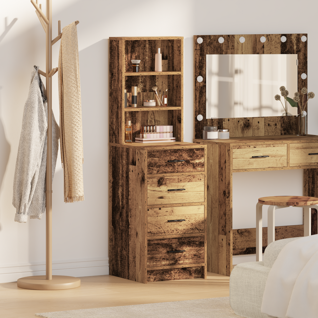 Highboard Gammelt træ 40 x 41 x 135 cm Konstrueret træ