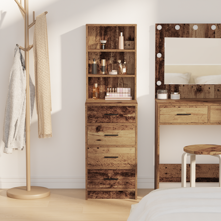 Highboard Gammelt træ 40 x 41 x 135 cm Konstrueret træ