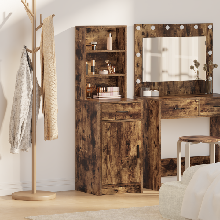 Highboard Røget eg 40 x 40,5 x 135 cm Konstrueret træ
