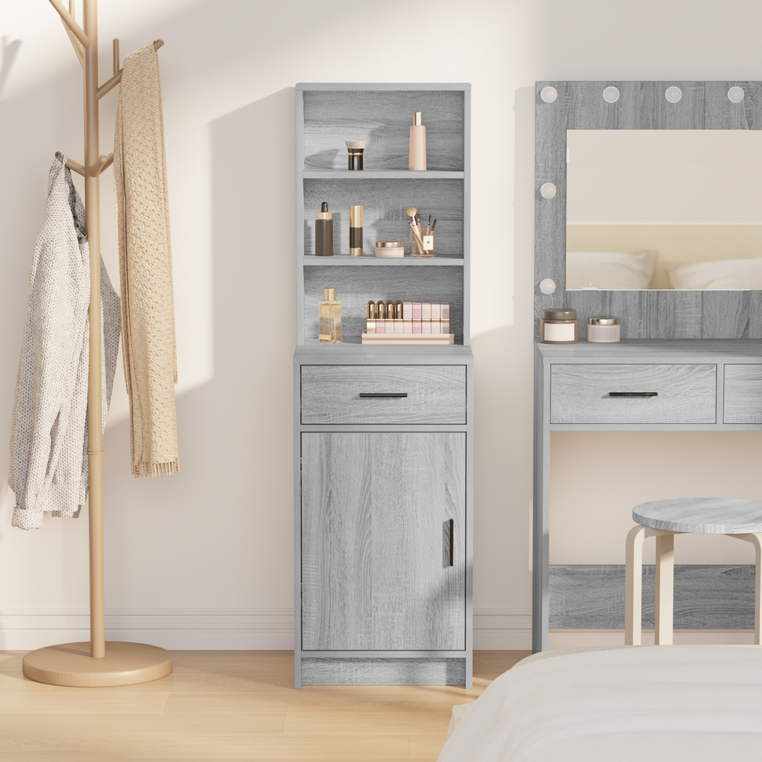 Highboard Grå Sonoma 40 x 40,5 x 135 cm Konstrueret træ
