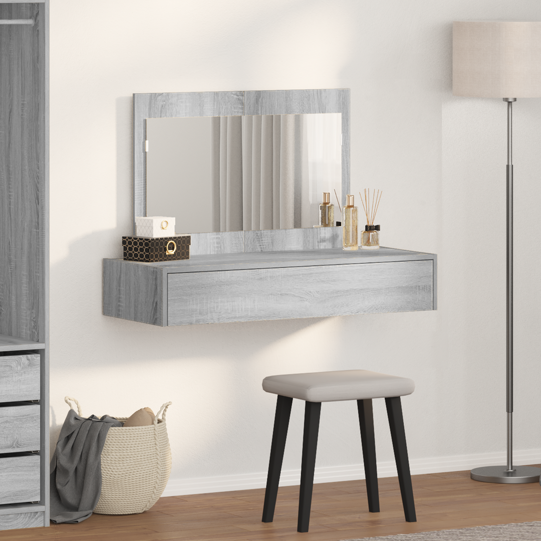 Klædeskab med skuffe Grå 100 x 40 x 70 cm Konstrueret træ