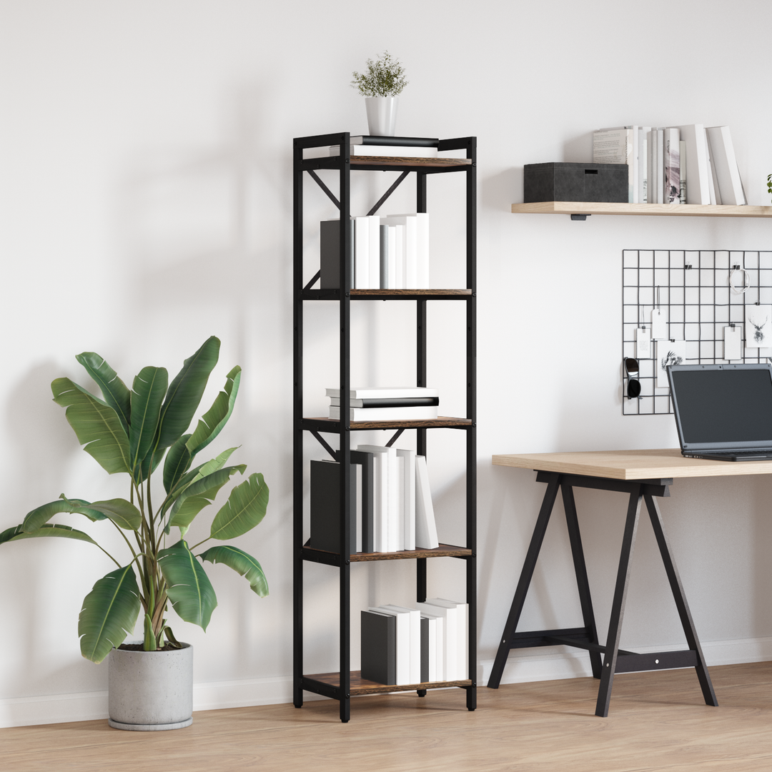 Bogreol Røget eg 40 x 30 x 155 cm Konstrueret træ