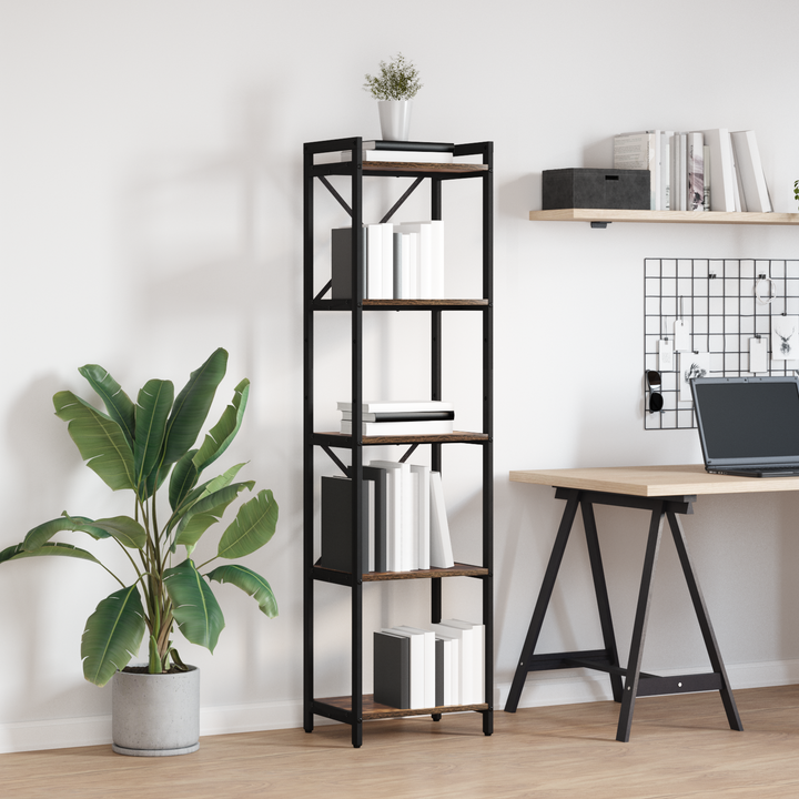 Bogreol Røget eg 40 x 30 x 155 cm Konstrueret træ