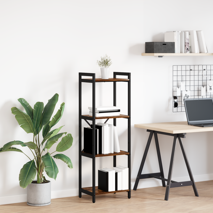 Bogreol Røget eg 40 x 30 x 119 cm Konstrueret træ