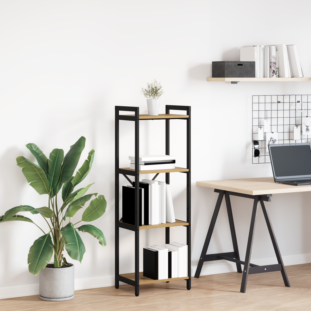 Bogreol Artisan Egetræ 40 x 30 x 119 cm Konstrueret træ