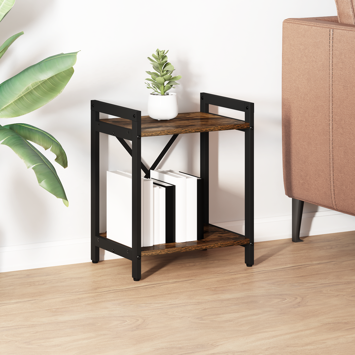 Bogreol Røget eg 40 x 30 x 50 cm Konstrueret træ