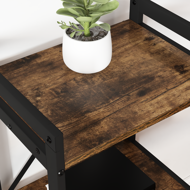 Bogreol Røget eg 40 x 30 x 50 cm Konstrueret træ