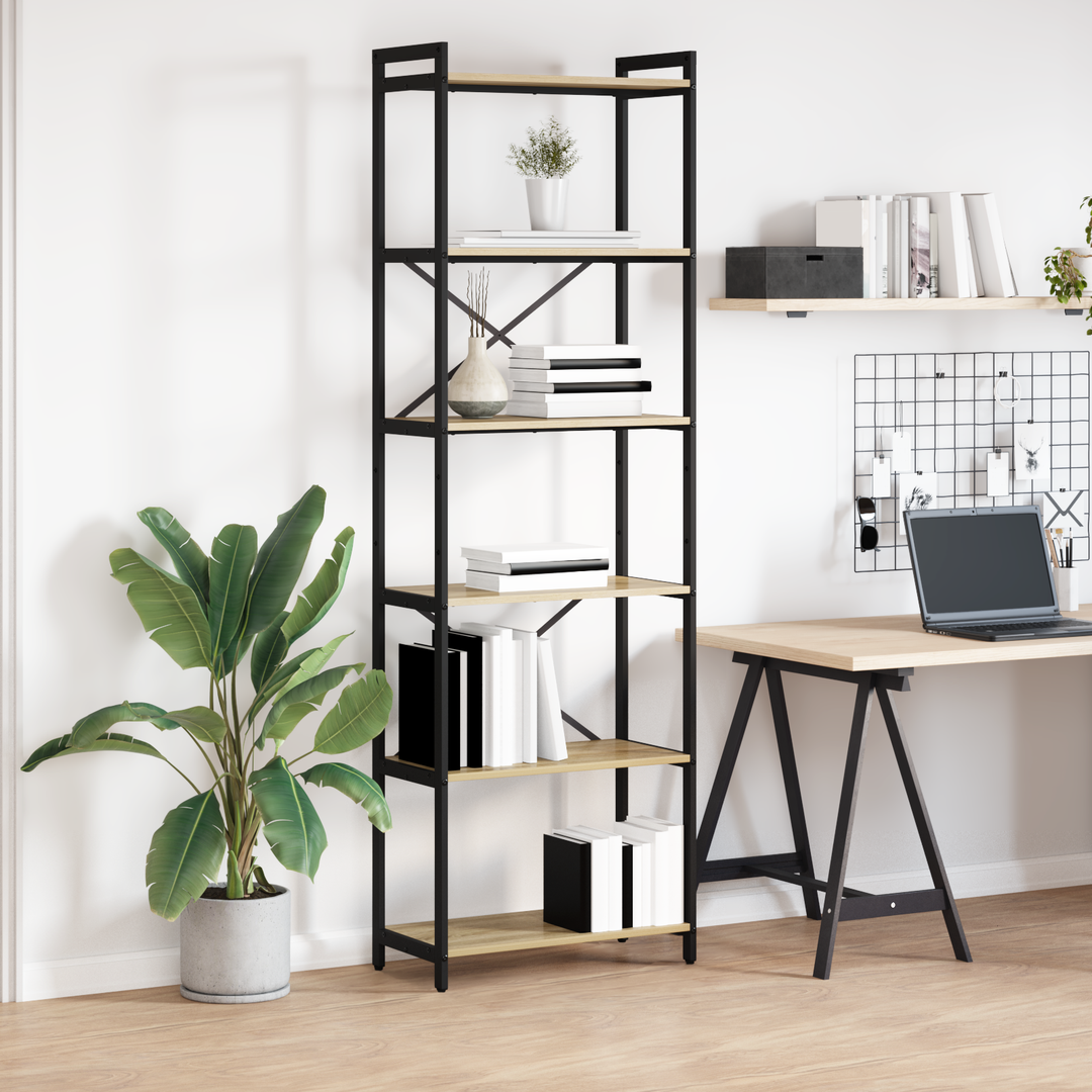 Bogreol Sonoma eg 60 x 30 x 189,5 cm Konstrueret træ
