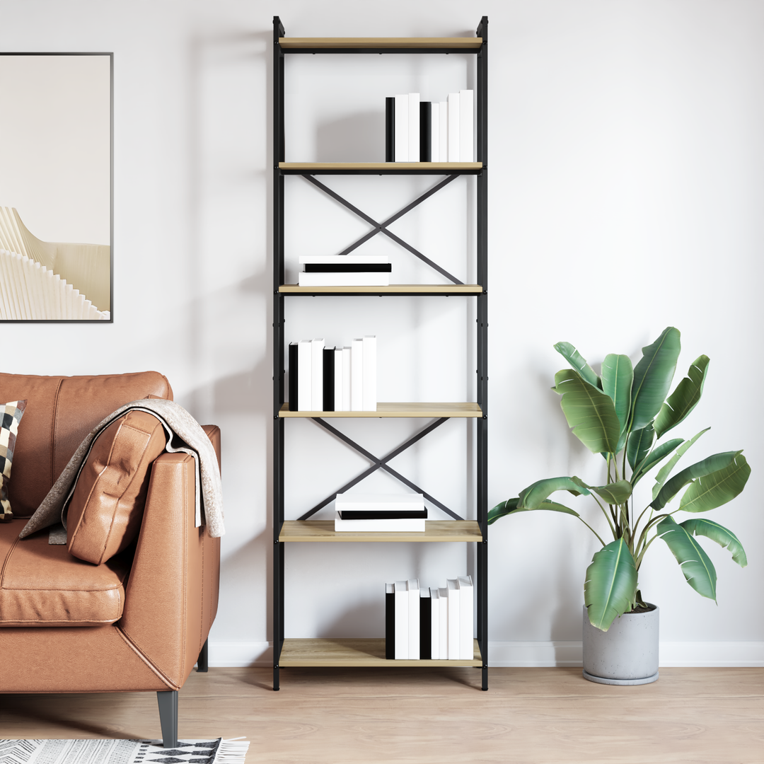 Bogreol Sonoma eg 60 x 30 x 189,5 cm Konstrueret træ