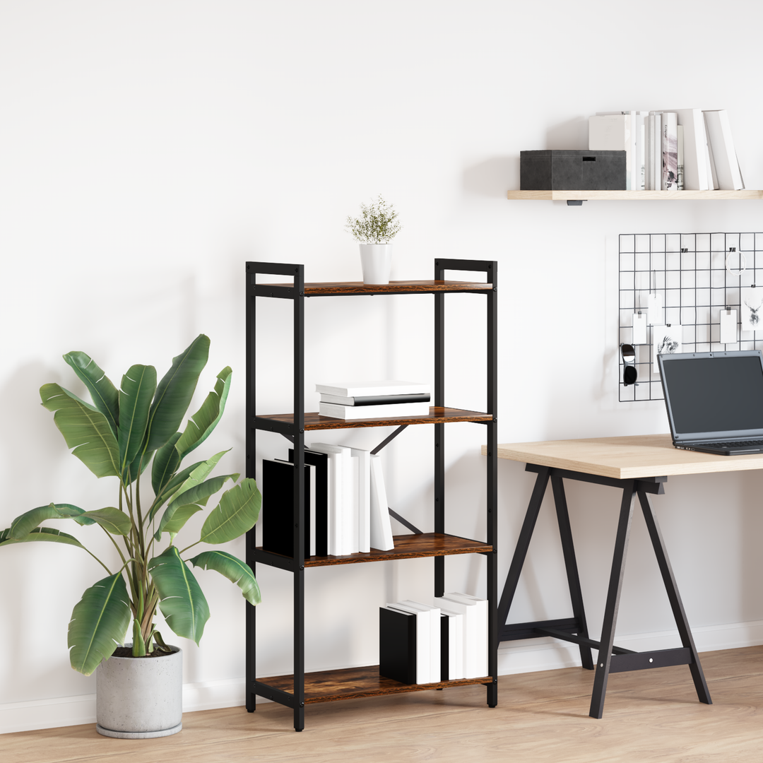 Bogreol Røget eg 60 x 30 x 120 cm Konstrueret træ
