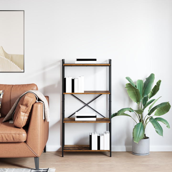 Bogreol Gammelt træ 60 x 30 x 120 cm Konstrueret træ