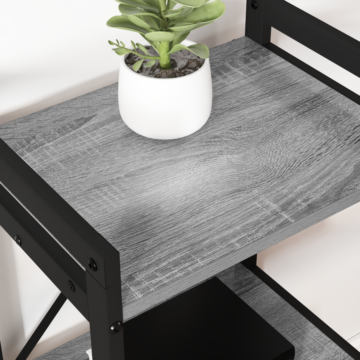Bogreol Grå sonoma-eg 60 x 30 x 85 cm Konstrueret træ