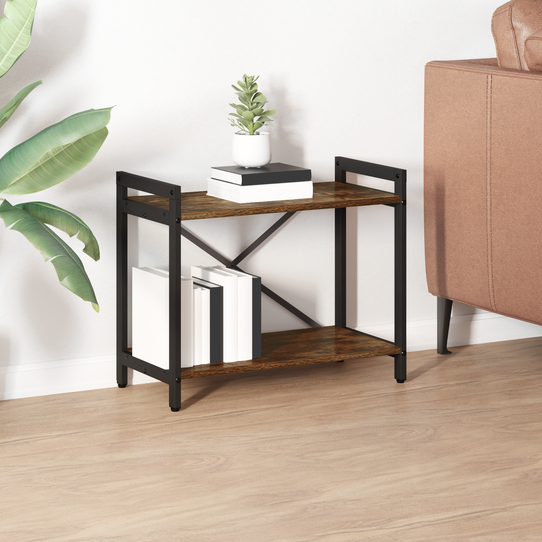 Bogreol Røget eg 60 x 30 x 50 cm Konstrueret træ
