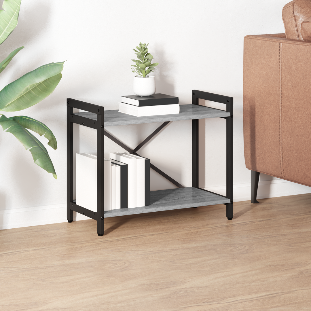 Bogreol Grå sonoma-eg 60 x 30 x 50 cm Konstrueret træ