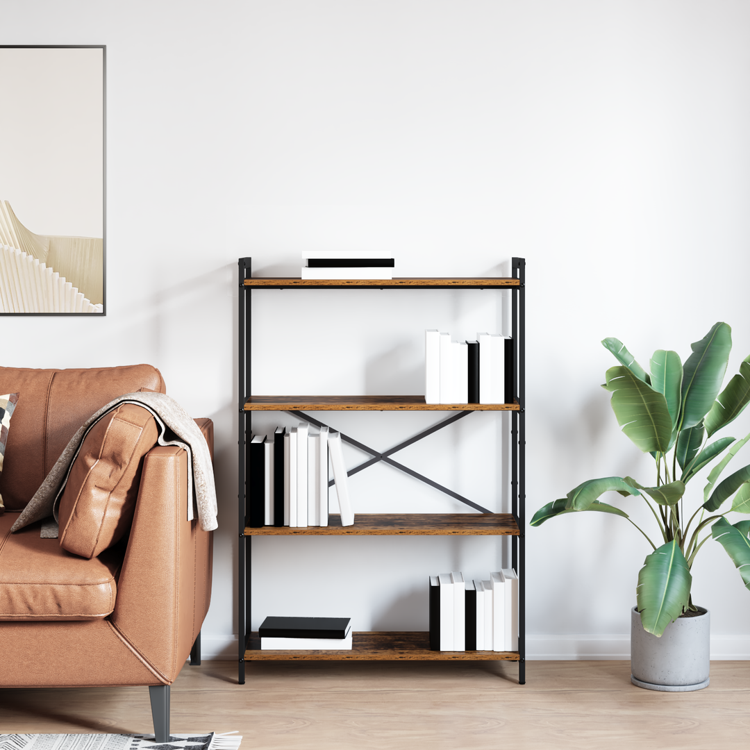 Bogreol Gammelt træ 80 x 30 x 120 cm Konstrueret træ