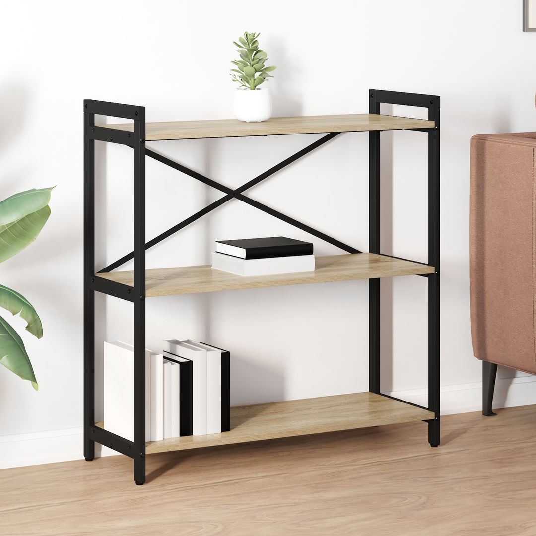 Bogreol Sonoma eg 80 x 30 x 85 cm Konstrueret træ