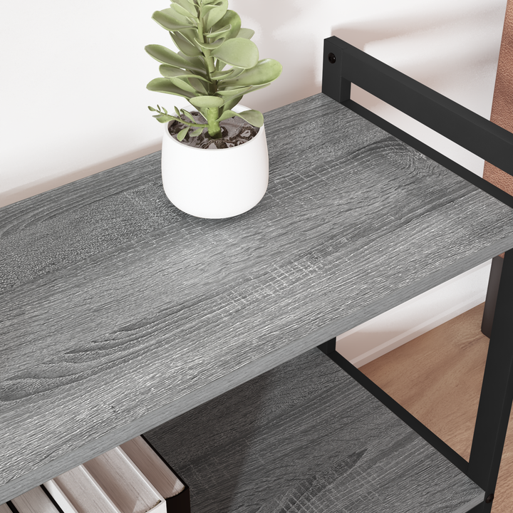 Bogreol Grå sonoma-eg 80 x 30 x 85 cm Konstrueret træ