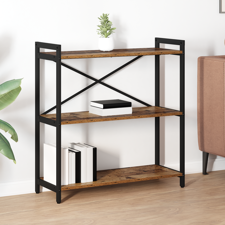 Bogreol Gammelt træ 80 x 30 x 85 cm Konstrueret træ