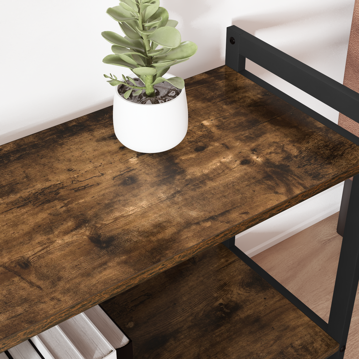 Bogreol Røget eg 80 x 30 x 50 cm Konstrueret træ