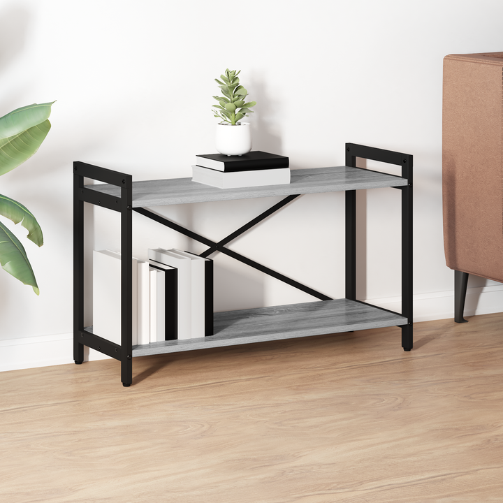 Bogreol Grå sonoma-eg 80 x 30 x 50 cm Konstrueret træ