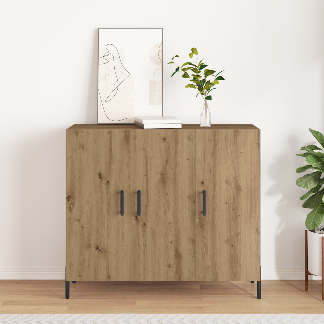 Sideboard Artisan Egetræ 90 x 34 x 80 cm Konstrueret træ