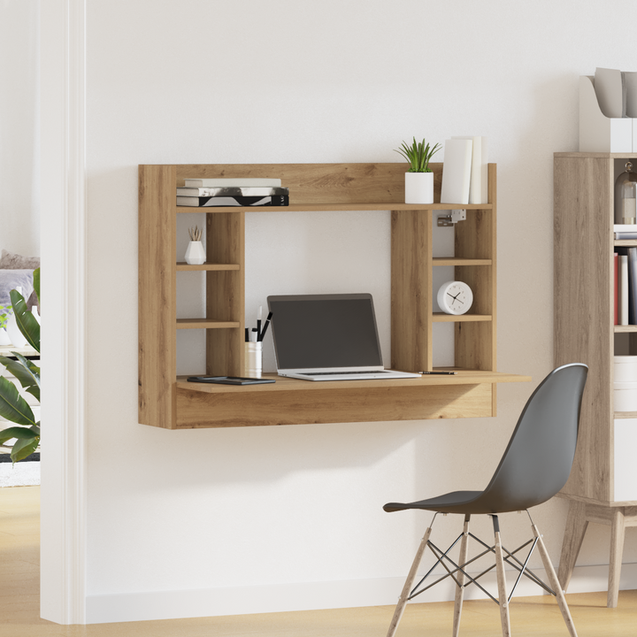Væghængt skrivebord artisan eg Konstrueret træ 105 x 48 x 75 cm
