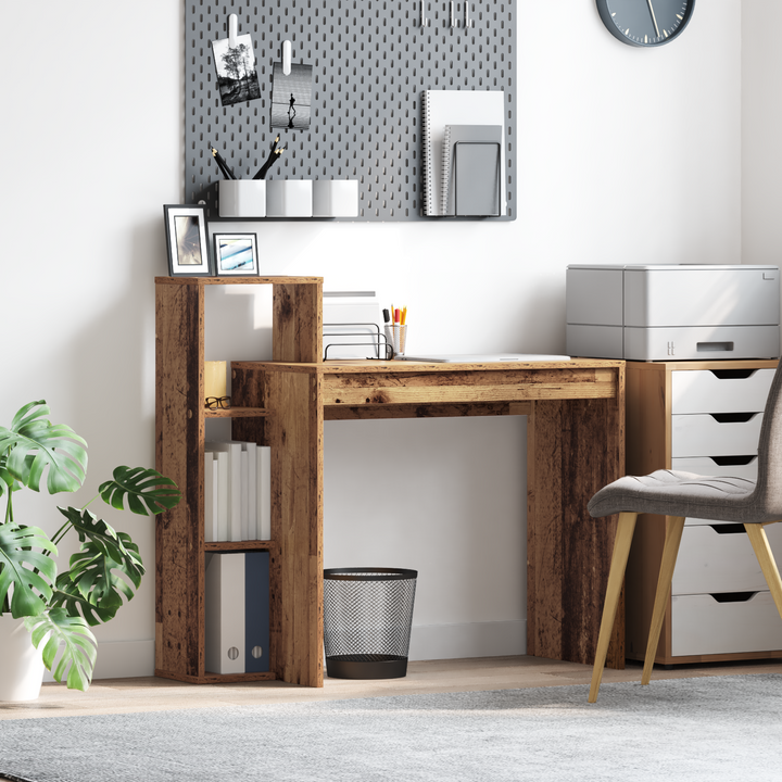 Bord med hylde Gammelt træ 100 x 40 x 90 cm Konstrueret træ