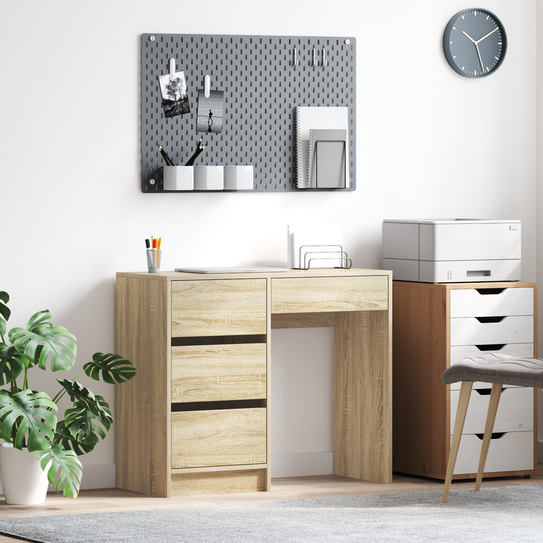 Bord med skuffe Sonoma eg 90 x 37.5 x 75 cm Konstrueret træ