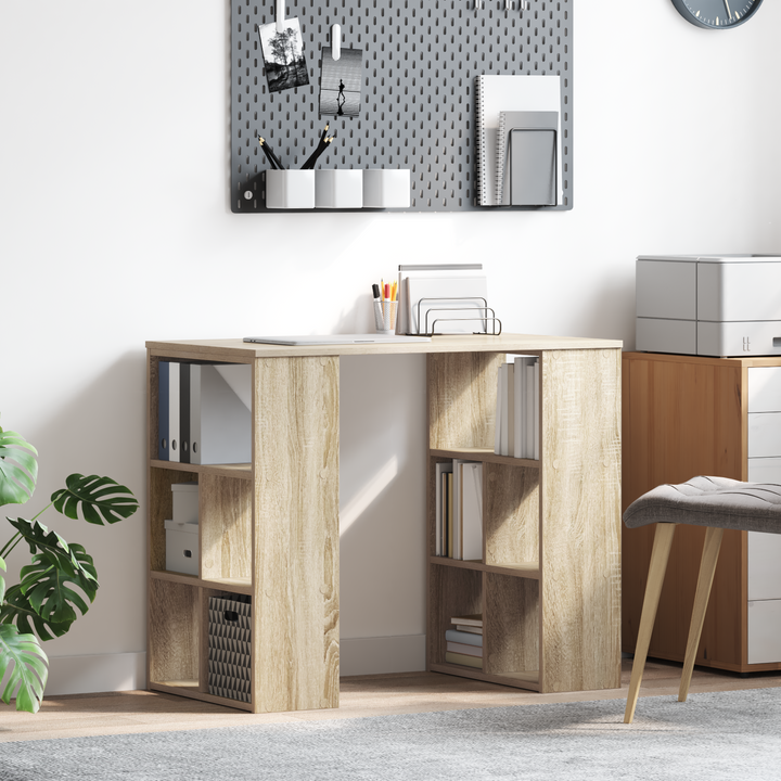 Bord med hylde Sonoma eg 90 x 50 x 75 cm Konstrueret træ